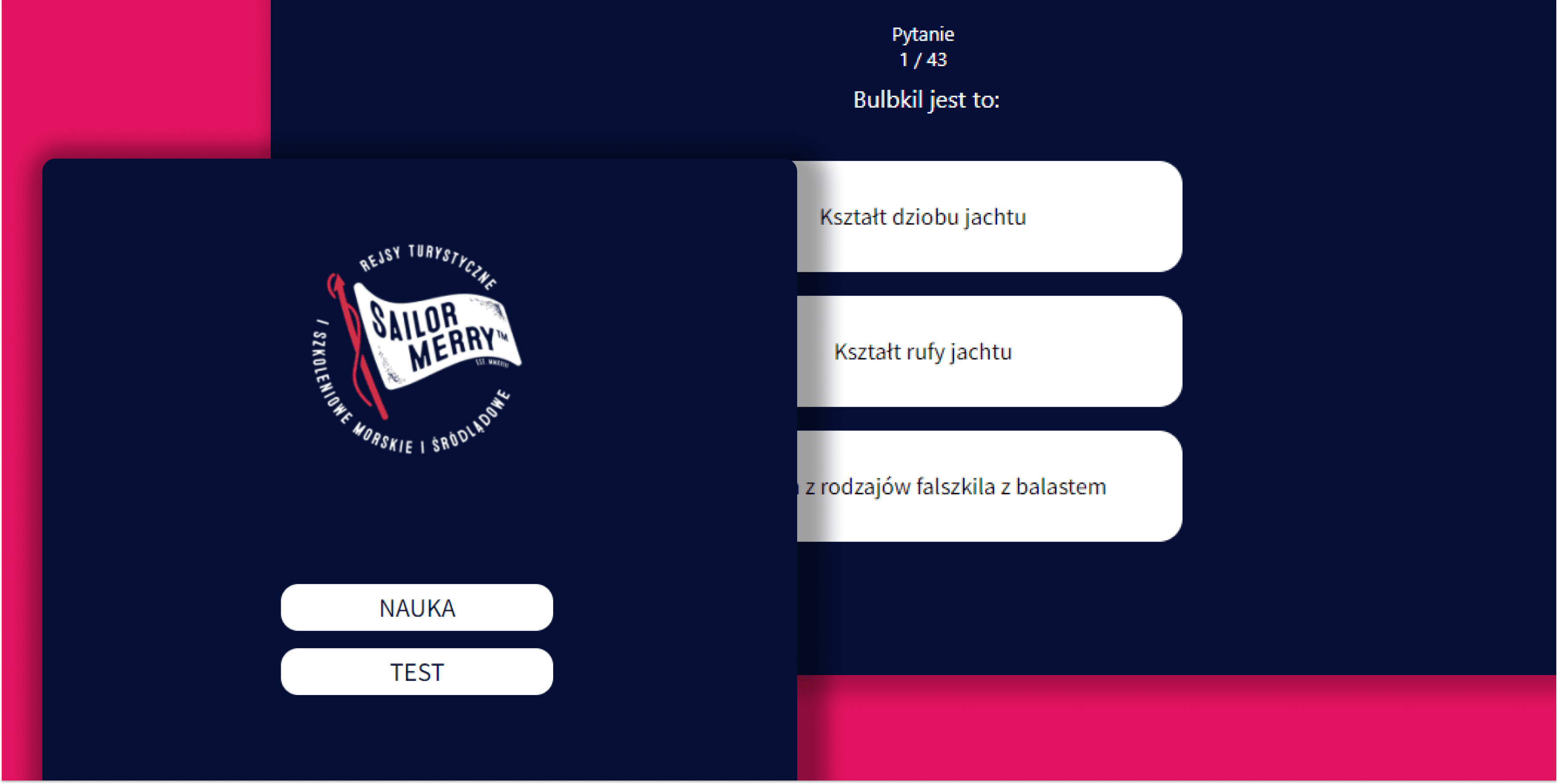 Preview of the Sailor Merry Testy Żeglarskie project